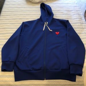 Authentic Comme des garçons XL blue/red zip up